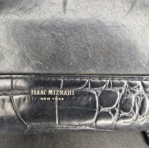Vintage Isaac Mizrahi navy genuine‎ leather wallet